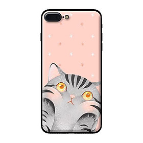 Ốp in cho iPhone 8 Plus Mèo Hồng - Hàng chính hãng