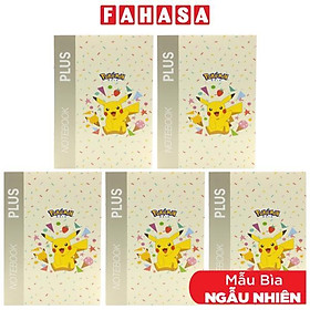 Combo 5 Tập Học Sinh B5 Kẻ Ngang 120 Trang 70gsm Pokemon Notebook - Plus 700-V007