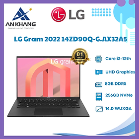 Mua Laptop LG Gram 2022 14ZD90Q-G.AX32A5 (i3-8G-256-14WUXGA-UHD-Black-NoOS) - Hàng Chính Hãng - Bảo Hành 12 Tháng