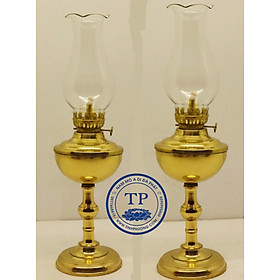 Mua Cặp Đèn Thờ Đốt dầu bằng Đồng Vàng bóng TM121166