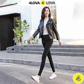 Quần legging nữ nâng mông 4LOVA dáng dài cạp cao giữ nhiệt phối túi sau năng động