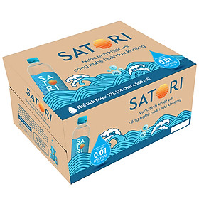 Thùng 24 chai nước tinh khiết Satori 500ml