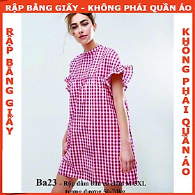 Rập giấy A0 mã BA23 - rập đầm bầu (BẢN VẼ)