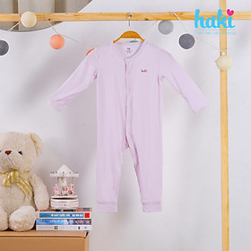 Body cho bé sơ sinh vải sợi tre cao cấp siêu mềm mịn - body suit cho trẻ sơ sinh - bé trai - bé gái , Bộ áo liền quần bodysuit cho bé , body dài tay cho bé từ newborn đến 12 tháng (2,5-10kg) HAKI BB007