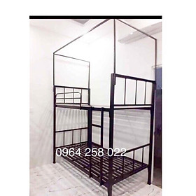Giường tầng khung 4-4 kèm thanh mùng + thanh rèm tphcm.