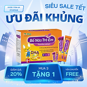 Thạch ăn trẻ em DHA Não Mắt Hỗ trợ tăng đề kháng tốt cho não và mắt Hộp 20 gói Tâm An Pharma