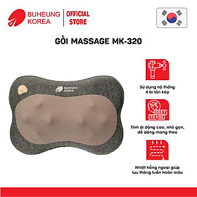 Gối massage Buheung MK-320 nhỏ gọn, giúp lưu thông máu, giảm đau