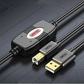 Mua Cáp Máy In Đầu Mạ Vàng Unitek U205B Có 2 Chíp Khuếch Đại Tín Hiệu Dài 15m - Hàng Chính Hãng
