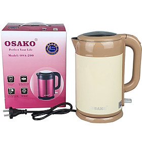 Mua Ấm Siêu Tốc 2L Inox 304 Osako 2 Lớp Công Suất 1500W Đun Sôi Cực Nhanh Tiết Kiệm Điện-Hàng Chính Hãng