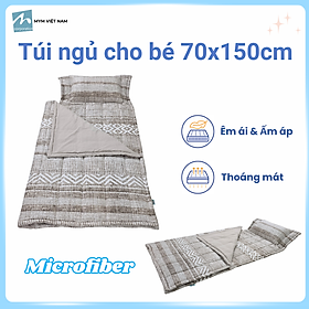 Túi ngủ cho bé MYM kích thước 70x150cm chất liệu vải Microfiber nhung