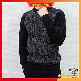 Áo len nam cao cấp kiểu dáng hàn quốc, áo len xốp hạt gạo phong cách trẻ trung AL04 - MINHSTORE