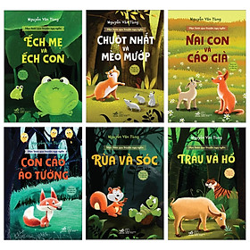 Trọn Bộ Đặc Biệt 6 Cuốn Học Toán Qua Truyện Ngụ Ngôn : Ếch Mẹ Và Ếch Con + Chuột Nhắn Và Mèo Mướp + Nai Con Và Cáo Già + Con Cáo Ảo Tưởng + Rùa Và Sóc + Trâu Và Hổ ( Tặng Kèm Postcard Greenlife )