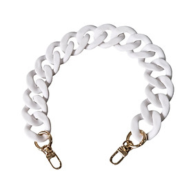 flat chain strap white