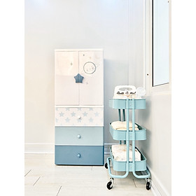 Tủ nhựa 4 tầng cho bé sắp xếp đồ đạc, quần áo