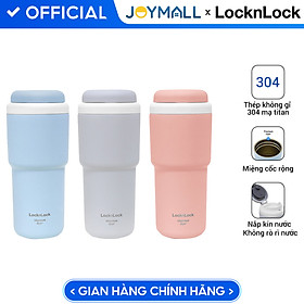 Ly giữ nhiệt LocknLock 480ml Macaron First Tumbler Titan LHC3291, Hàng chính hãng, thép không gỉ 304 mạ titan, mở 1 chạm - JoyMall