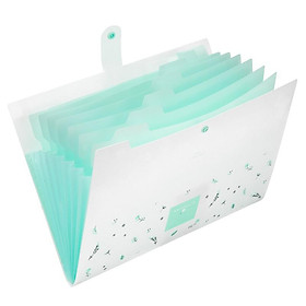 Cặp tài liệu A4 8 ngăn học sinh Deli - Có cúc cài - Hồng/ Xanh Dương/ Xanh lá - 72363