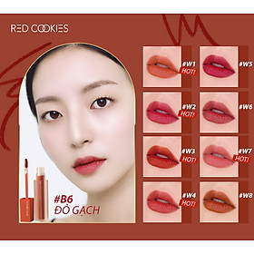 Son Lì Red Cookies Brownie Velcet Lip Hàn Quốc Màu B6 - Đỏ Gạch (4gr )