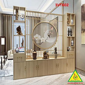 Mua Vách ngăn phòng khách nhà bếp  Tủ kệ vách ngăn phòng 3VTK02 - Nội thất lắp ráp Viễn Đông ADV