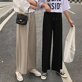 Quần ống rộng gân tăm siêu mát mịn, quần ống suông thời trang tôn dáng