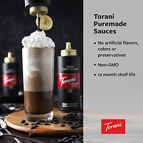 Sốt Socola Đen Torani Puremade Dark Chocolate Flavored Sauce 468gram Mỹ