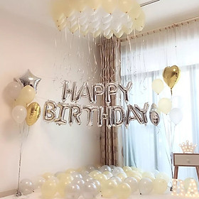 set bong trang trí sinh nhật happy birthay kèm bóng nhũ tặng bơm keo 002