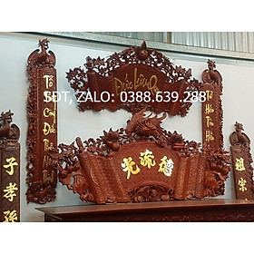 Hoành phi câu đối gỗ gụ