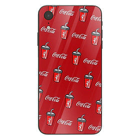 Ốp kính cường lực in họa tiết Những cốc nước cocacola đỏ rực - KRCD0021 cho điện thoại iPhone XR