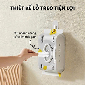 Hộp 100 Chiếc Màng Bọc Thực Phẩm PE Siêu Dai, An Toàn - Thiết Kế Dạng Hộp Treo Tường Tiện Lợi Hoặc Để Bàn - Có Nắp Bật Bảo Toàn Sạch Sẽ