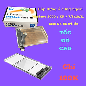 Mua Hộp đựng ổ cứng laptop gắn ngoài trong suốt HDD 2.5 inch USB 3.0 tốc độ nhanh