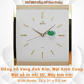 Đồng hồ Eastar Vàng Ánh kim - Mặt kính Cong, Máy kim trôi