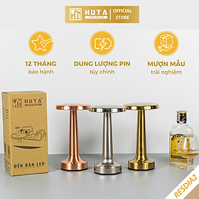 Đèn Bàn Led Quầy Bar HUTA RESDIA2 Cảm Ứng Pin Sạc, Điều Chỉnh Ánh Sáng Trang Trí Nhà Hàng Quán Cà Phê Bàn Ăn Lounge Quán Bar