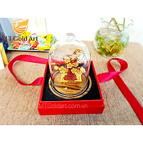 Mua chậu hoa mai ngũ phúc dát vàng (	11x11x15cm) MT Gold Art- Hàng chính hãng  trang trí nhà cửa  phòng làm việc  quà tặng sếp  đối tác  khách hàng  tân gia  khai trương