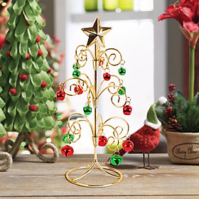 12*12*28cm Desktop Miniature Christmas Tree Wrought Iron Artificial Christmas Tree For Home Office