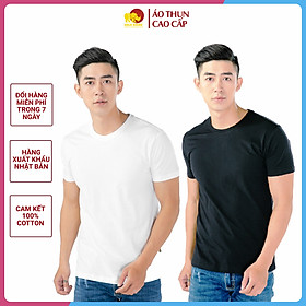 Hình ảnh Áo thun nam trơn Gold Rhino cao cấp, 2 màu Trắng / Đen, hàng xuất khẩu Nhật Bản, 100% cotton chất xịn, áo phông nam trơn mềm mịn, thấm hút mồ hôi, kháng khuẩn, khử mùi hôi triệt để - Hàng chính hãng - Đen