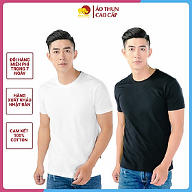 Áo thun nam trơn Gold Rhino cao cấp, 2 màu Trắng  Đen, hàng xuất khẩu Nhật Bản, 100 cotton chất xịn, áo phông nam trơn mềm mịn, thấm hút mồ hôi, kháng khu