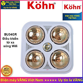 Mua Đèn sưởi nhà tắm Braun Kohn 4 bóng âm trần BU04GR có điều khiển - Hàng chính hãng