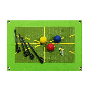 Golf Training Mat Training Equipment with Stake Hook Portable for Batting