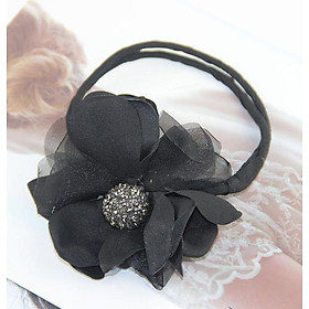 Dây hoa tạo hình búi tóc nhụy đính đá dễ thương mẫu 4