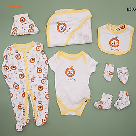 Set 7 chi tiết cho bé sơ sinh màu vàng