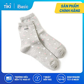 Combo 2 vớ nữ cổ trung thời trang hoạ tiết trái tim iBasic SOW002