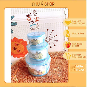 BỘ 3 HỘP ĐỰNG THỰC PHẨM TRÒN NHỰA VIỆT NHẬT BHT 6536