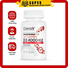 Ostrovit Vitamin D3 K2 (110 viên) - Hỗ trợ tăng sức đề kháng, giúp xương chắc khỏe, tăng test tự nhiên và sức mạnh