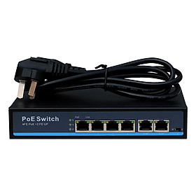 6 Port Fast Ethernet unmanaged, 4 Port PoE Switch