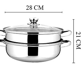 Mua Nồi Hấp Inox 2 3 Tầng Hotpot Size 28cm Đa Năng  Nồi Hấp Bánh Bao  Hấp Trứng  Bộ Xửng Hấp Inox 28Cm