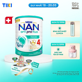 Sữa bột Nestlé NAN OPTIPRO PLUS 4 1500g/lon với 5HMO Giúp tiêu hóa tốt + Tăng cường đề kháng (2 - 6 tuổi) - Tặng Đồ chơi toán học cân bằng