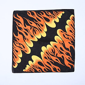Bộ sưu tập khăn vuông bandana khăn hip hop ngọn lửa các loại (54x54cm) - BDN10 Lửa to