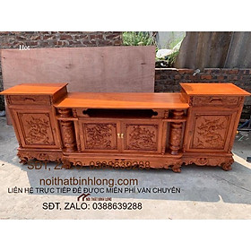Mua Kệ tivi Kệ tv gỗ gõ đỏ kệ cột nho 2.4m