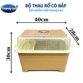 Bộ Thau Rổ Có Nắp Úp Chén Bát, Úp Bình Sữa Cho Bé