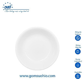 Đĩa Sâu Ảo 23cm Sứ trắng OHIO