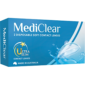 [Một Cặp] Kính Áp Tròng Australia Cận Thị Không Màu Mediclear 3 Tháng